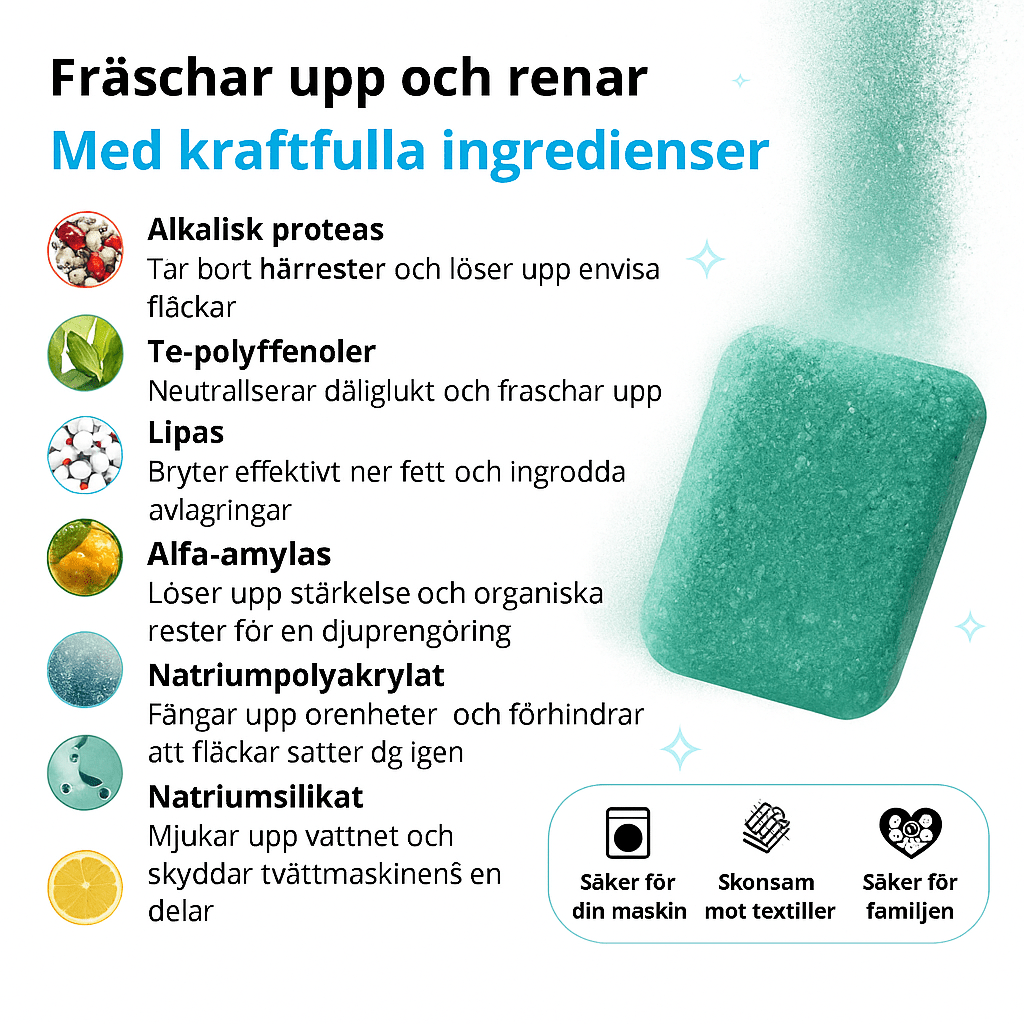 Tvättmaskins - Detox Tabletter - LUNAYA